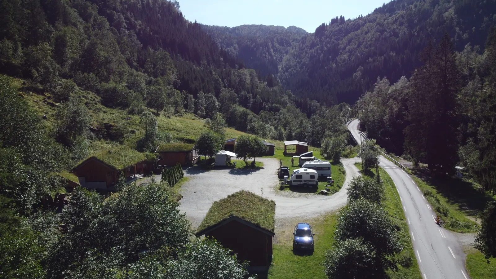 Campingen sett fra lia